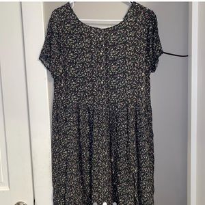 green and purple Floral Dress